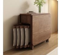 Ensemble table de salle à manger pliable avec abattant extensible et roulettes, comprend 4 chaises pour cuisine, salle à manger et salon