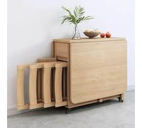 Ensemble table de salle à manger pliable extensible et peu encombrante avec chaises - Parfait pour la maison, le salon et le restaurant - Design compact pour un rangement facile et des solutions de