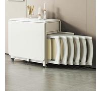 Ensemble table de salle à manger pliable extensible moderne avec tiroir et 6 chaises peu encombrantes - Élégant et fonctionnel pour la maison, la salle à manger ou le restaurant, parfait pour les