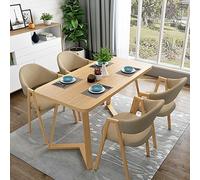 Ensemble table de salle à manger pour 4 personnes - Table et chaises rectangulaires sur pied de cuisine, parfait pour la salle à manger et le petit déjeuner