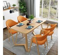 Ensemble table de salle à manger pour 4 personnes - Table et chaises rectangulaires sur pied de cuisine, parfait pour la salle à manger et le petit déjeuner