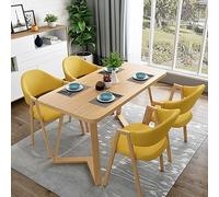 Ensemble table de salle à manger pour 4 personnes - Table et chaises rectangulaires sur pied de cuisine, parfait pour la salle à manger et le petit déjeuner