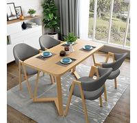 Ensemble table de salle à manger pour 4 personnes - Table et chaises rectangulaires sur pied de cuisine, parfait pour la salle à manger et le petit déjeuner