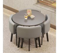 Ensemble table de salle à manger pour 4 - Une table et quatre chaises compactes pour cuisine, salle à manger et banc, parfait pour les petits espaces, design moderne pour la maison et la salle à