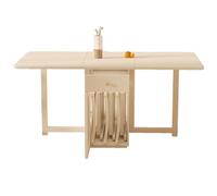 Ensemble table de salle à manger rectangulaire avec 4 chaises pour petits espaces Table de petit déjeuner en bois robuste et chaises pliantes pour appartements