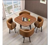 Ensemble table de salle à manger ronde 5 pièces pour cuisine, table de petit déjeuner et chaises 80 x 74,9 cm, table de conférence avec 4 chaises, design rond moderne pour salle à manger, bar ou café