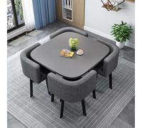 Ensemble table de salle à manger ronde/carrée avec chaises - Meuble de cuisine et de salon multi-usages, design moderne, 29,90 cm, parfait pour les petits espaces, solution de salle à manger élégante