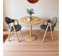 Ensemble table de salle à manger ronde et chaise de bureau avec pieds en métal, idéal pour les cafés, les salons de beauté, le bureau à domicile, design moderne, assise confortable