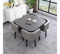 Ensemble table de salle à manger ronde moderne pour cuisine, petit déjeuner et bar 80 x 75 cm - Table et chaises élégantes pour salle à manger, salle de conférence