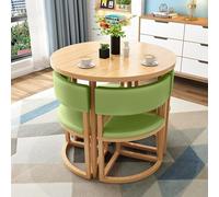 Ensemble table de salle à manger ronde pour 4 personnes avec chaises, 80 cm, table multifonction pour petits espaces, idéale pour cuisine, bureau, salon et petit déjeuner
