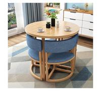 Ensemble table de salle à manger ronde pour 4 personnes - Table basse décontractée avec chaises pour cuisine, salle à manger, bureau et salon