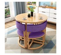 Ensemble table de salle à manger ronde pour bureau et maison - Tables de conférence avec chaises pour salle de réunion, séminaire, salon ou balcon