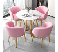 Ensemble table de salle à manger ronde, table de cuisine avec chaises, table moderne, assemblage complet requis, facile à nettoyer