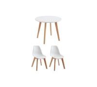Ensemble table enfant LOULOUNE + 2 chaises LILINOU - Blanc