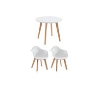 Ensemble table enfant LOULOUNE + 2 chaises POUPINETTE - Blanc