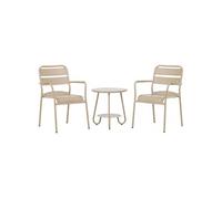 - Ensemble table et 2 chaises en aluminium Faro Cafe
