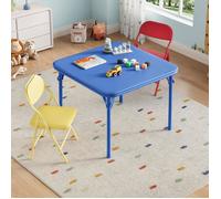 Ensemble Table et 2 Chaises pliantes 3 pièces pour Enfant, table carrée, rembourrée, pour garderies et salle de classe, multicolore