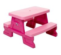Ensemble table et banc de jardin - KADAX - Rose - 1 table et 1 banc - Pour enfants - Plastique
