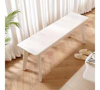 Ensemble table et banc de salle à manger en bois pour intérieur ou extérieur, entrée et terrasse, meubles de jardin blancs pour salle à manger, véranda, parc et pelouse