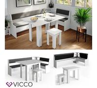 Ensemble table et bancs en angle Vicco Roman, banc de cuisine, banc en angle