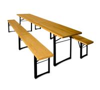 Ensemble table et bancs pliable en Bois 220 cm