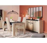 Ensemble table et buffet - SHEFFIELD - Chêne Kronberg / Sidewalk - DEMEYERE