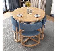 Ensemble table et chaise de bureau moderne pour salle de réception, salle de réception, espace de loisirs, maison, balcon et cuisine, meubles de salle à manger, style nordique (bleu)