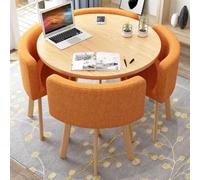 Ensemble table et chaise de bureau moderne pour salle de réception, table et chaise de négociation, 5 pièces, petit mobilier de salle de conférence pour appartement familial 80 cm