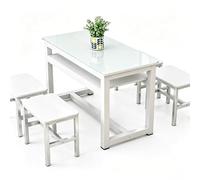 Ensemble table et chaise de dessin artistique for enfants avec dessus en verre bureau calligraphie artisanale étudiants peinture cours formation utilisation studio à la maternelle(B,120x120x74cm)