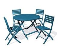 Ensemble repas de jardin 4 places en aluminium