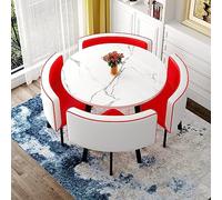 Ensemble table et chaise de réception blanc élégant - Table basse moderne et chaise pour bureau, cuisine, salle de réunion, bibliothèque, cinéma, magasin de thé