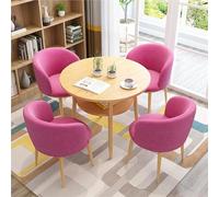 Ensemble table et chaise de réception - Bureau rond avec petit canapé chaises pour bureau, hôtel, appartement, salle à manger, cuisine, balcon, salon de café, conférence, salon