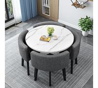 Ensemble table et chaise de réception gris foncé - Idéal pour les petites salles de réunion, les salons de thé, les cafés, les boutiques de dessert, les restaurants, les bars et les hôtels.