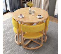 Ensemble table et chaise nordique jaune pour bureau, salle de réception, club pour espace de loisirs, maison, balcon, petite table avec tables et chaises de réception