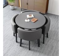 Ensemble table et chaise pour bureau, réception, conférence, cuisine, salle à manger, table basse de négociation de 79,8 cm pour 4 personnes élégante et fonctionnelle (couleur : 3)