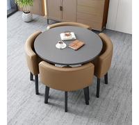 Ensemble table et chaise pour bureau, réception, négociation et conférence, cuisine, table à manger pour 4 tables basses élégantes (taille : 80 cm, couleur : 5)
