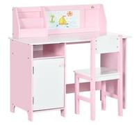 Ensemble table et chaise pour enfant rose avec tableau blanc - bureau pour enfant +5 ans - 90L x 45l x 85H cm G