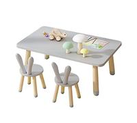 Ensemble table et chaise pour enfants (3 pièces) - Table d'étude américaine - Table de jeu à domicile - Table de jeu pour la maternelle - Table et chaise combinées (C, 80 cm)