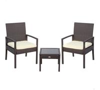 Ensemble table et chaises - Aktive - 2 fauteuils - Métal et plastique - Coussins inclus - Extérieur