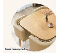 Ensemble table et chaises carrées, 4 pièces, mobilier de bar à café avec chaises à dossier souple, structure en métal robuste for salons de thé, restaurants rapides et salles de pause.(Orange)