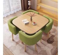 Ensemble table et chaises carrées compactes pour bureau, réception, conférence, cuisine, salle à manger et bar de petit déjeuner, design nordique peu encombrant