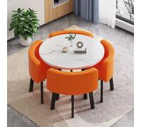 Ensemble table et chaises carrées pour cuisine, gain de place, idéal pour un bureau, un espace de négociation ou une cuisine.