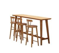 Ensemble Table et chaises de Bar, Ensemble de Table à Manger de Bar, Table de pub rectangulaire Moderne, Facile à Assembler, for la Maison, Le Bar(1 Table+3 Chairs (B),200cm/79in)