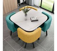 Ensemble table et chaises de bar pour petit déjeuner - Mobilier moderne peu encombrant pour cuisine et salon - Siège à dossier souple - Parfait pour une utilisation au bureau ou en conférence