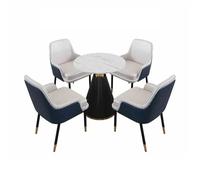 Ensemble table et chaises de bar pour petit déjeuner, table de salle à manger et chaise pour salon, bureau, club, table de loisirs pour la maison (bleu)