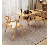 Ensemble Table et Chaises de Bistrot (2 Pièces), Petite Table Empilable en Bois, Gigogne for Taverne, Balcon, Salle à Manger, Intérieur, Jardin
