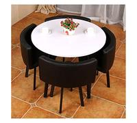 Ensemble table et chaises de bureau de style minimaliste moderne pour réception, table basse, maison, loisirs, cuisine, salle à manger et salon, blanc et noir