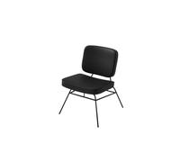 Ensemble Table Et Chaises De Café Industriel Moderne, Mobilier De Salle À Manger Minimaliste en Métal Noir, Bureau De Bistro Rond Et Carré, Siège Rembourré en Simili Cuir(H)
