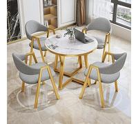 Ensemble table et chaises de conférence modernes gris clair pour réception de bureau, négociation, hôtel, club, thé, café, dessert et terrasse