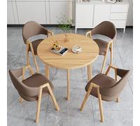 Ensemble table et chaises de conférence rondes compactes - Mobilier de bureau peu encombrant pour petites réunions Design moderne pour espaces de travail et collaborations